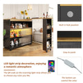 Ausziehbarer Bartisch mit LED & Stauraum