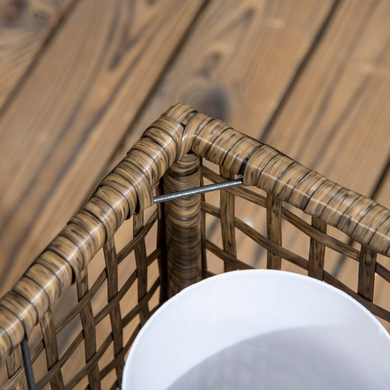 Kompakte Solar-Rattanleuchte für stilvolle Garten- und Terrassenbeleuchtung
