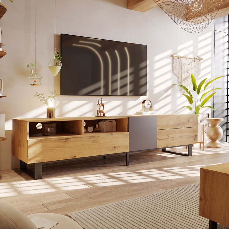 Moderner TV-Schrank mit Colorblocking-Design