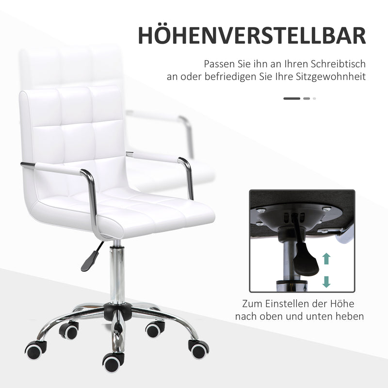 Ergonomischer Drehstuhl mit Armlehnen und Rollen für Büro & Homeoffice