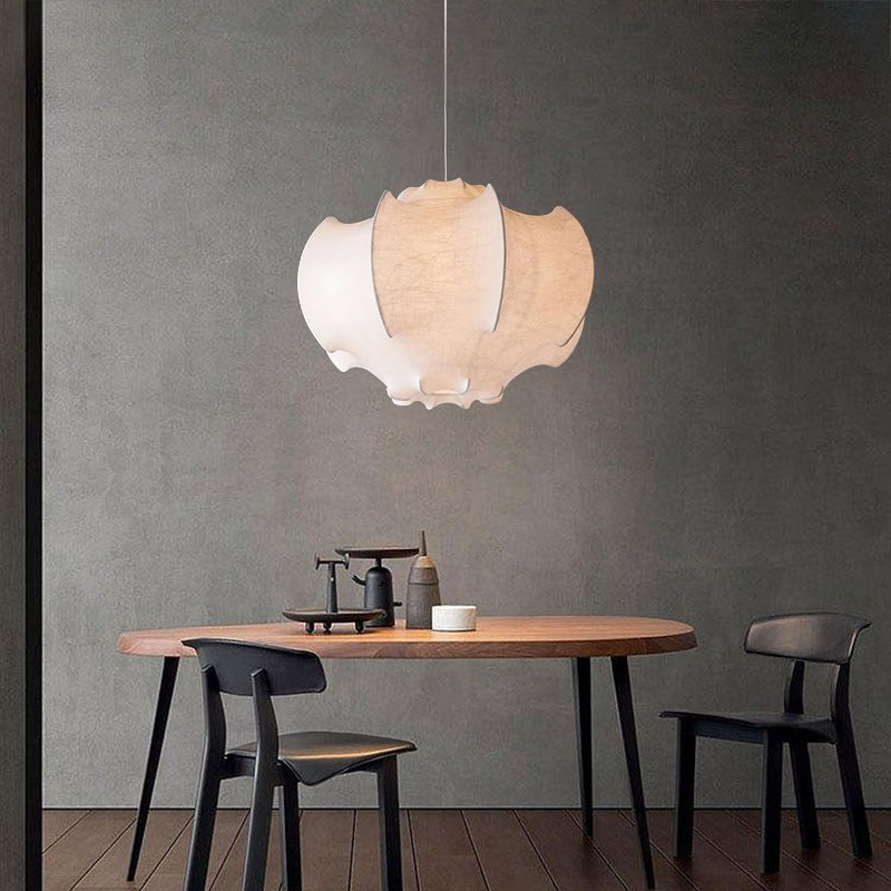 Französische Vintage-Seiden-Nachttischlampe