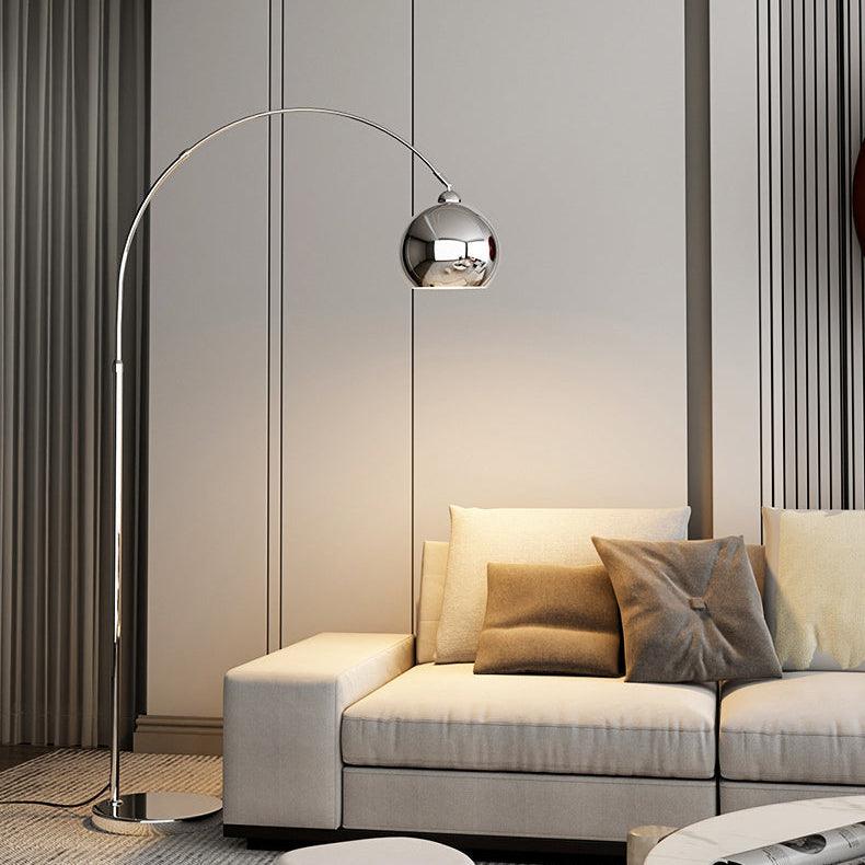 Moderne Bogen-Stehlampe mit verstellbarem Arm für Wohnzimmer & Sofa