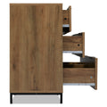 Kommode mit 6 Schubladen – Industrial Design in Dunkler Eiche