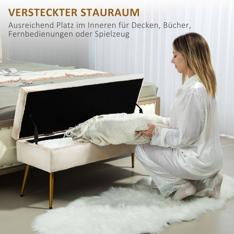 Moderne Sitzbank mit Stauraum