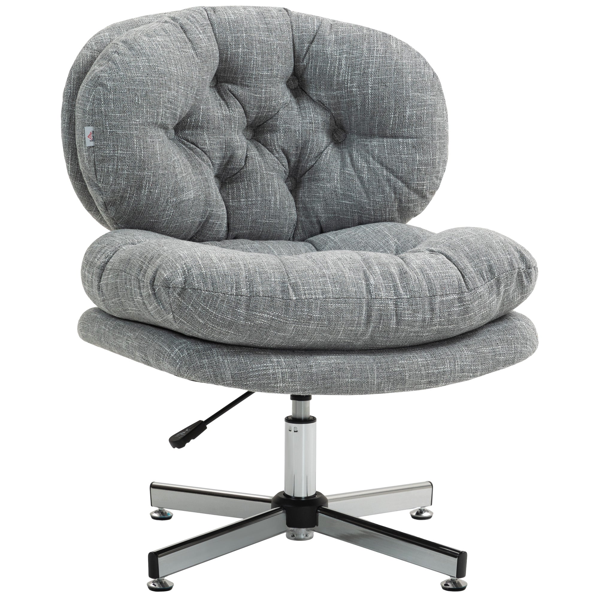 Ergonomischer Leinen-Bürostuhl mit Wippfunktion