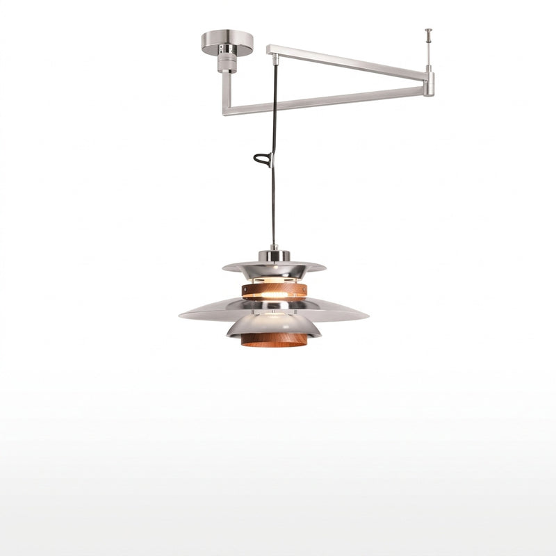 Vintage Bauhaus Pendelleuchte mit Schwenkarm