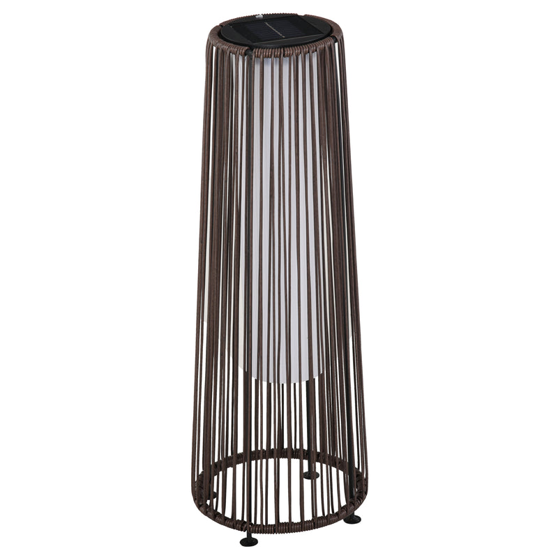 Elegante Solar-Gartenleuchte im modernen Rattan-Design