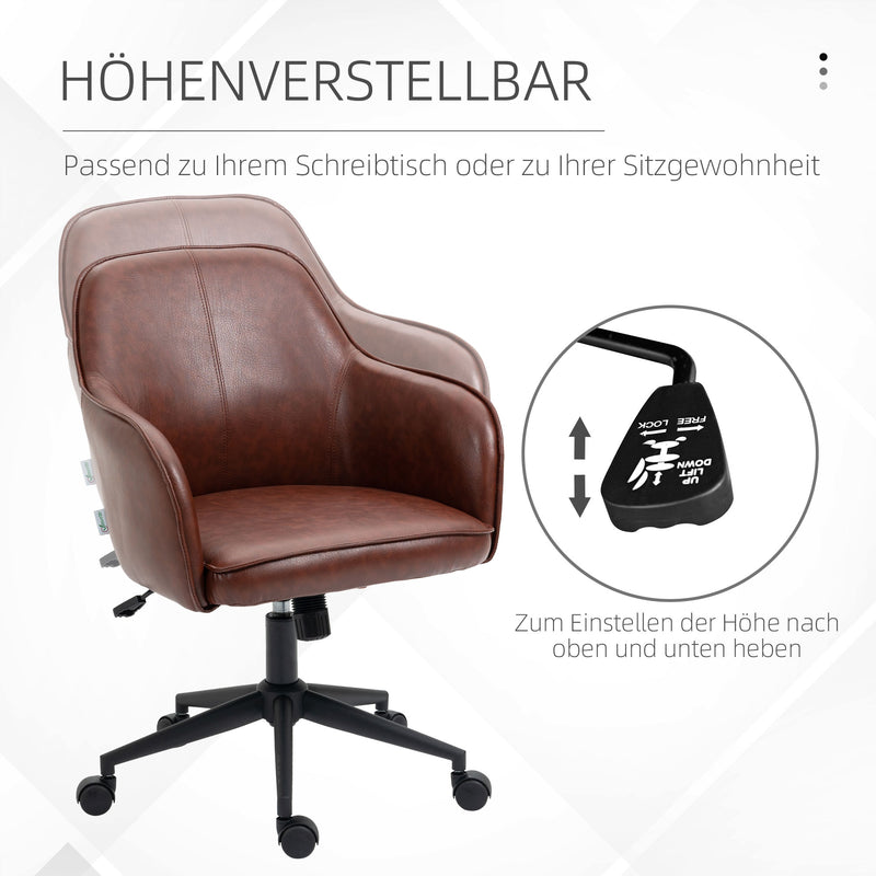 Moderner Brauner Bürostuhl mit Wippfunktion
