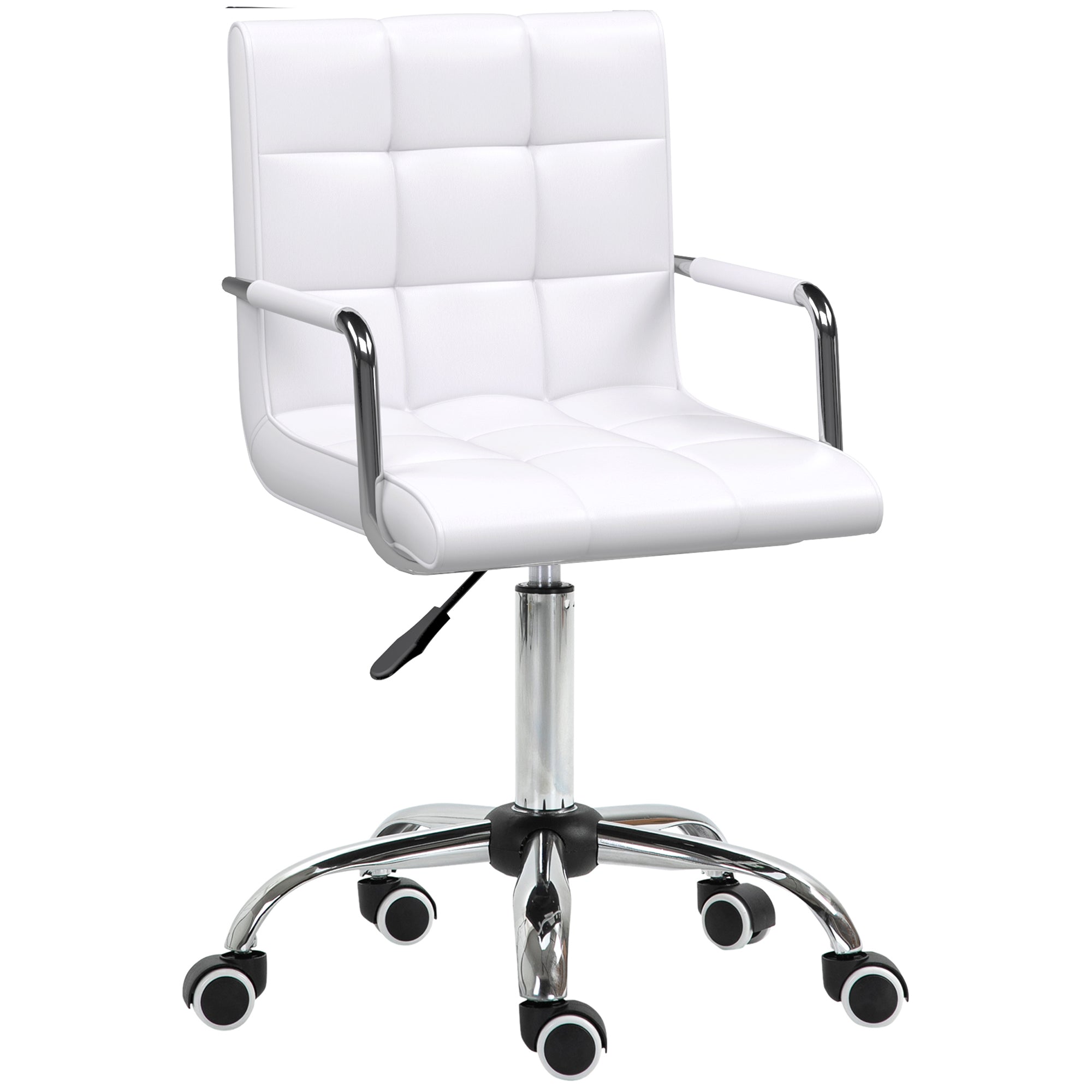 Ergonomischer Drehstuhl mit Armlehnen und Rollen für Büro & Homeoffice