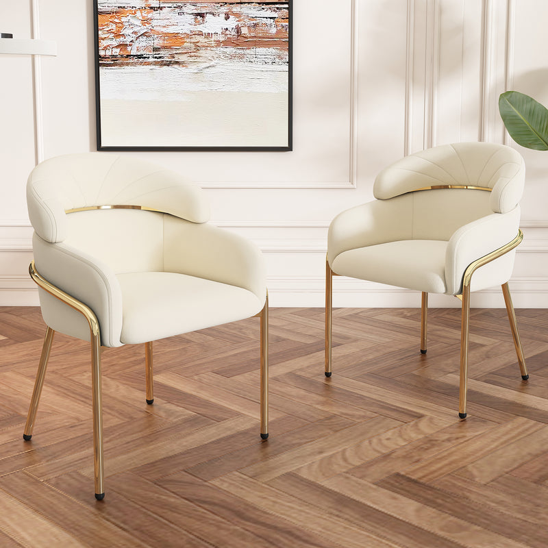 Samt Esszimmerstuhl mit Metallgestell im modernen Design