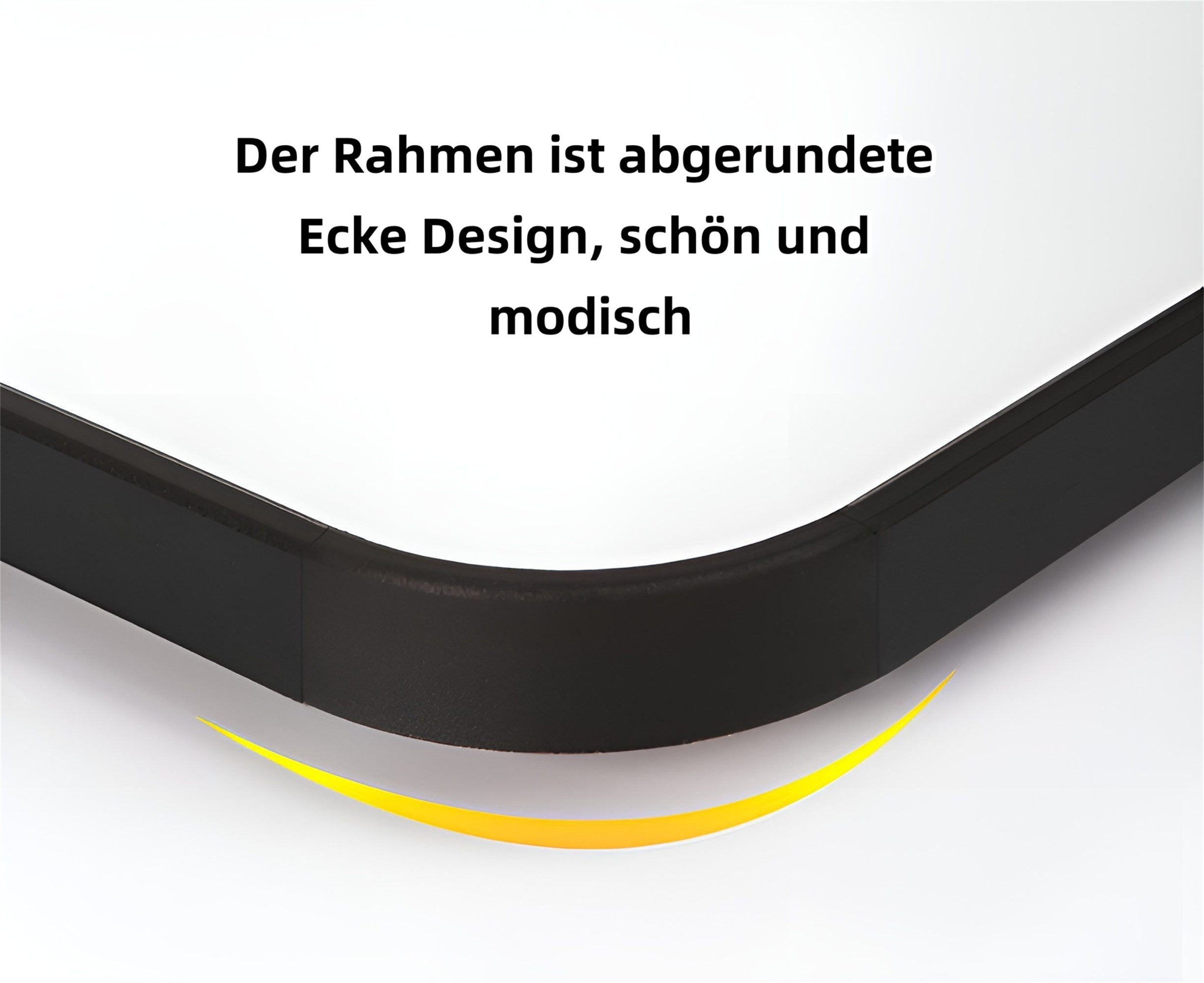 Ganzkörperspiegel mit Standfuß und abgerundeten Kanten