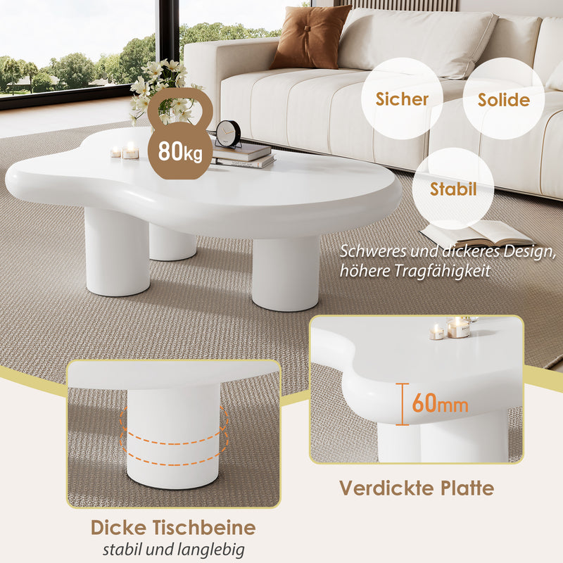 Moderner Couchtisch in Wolkenform