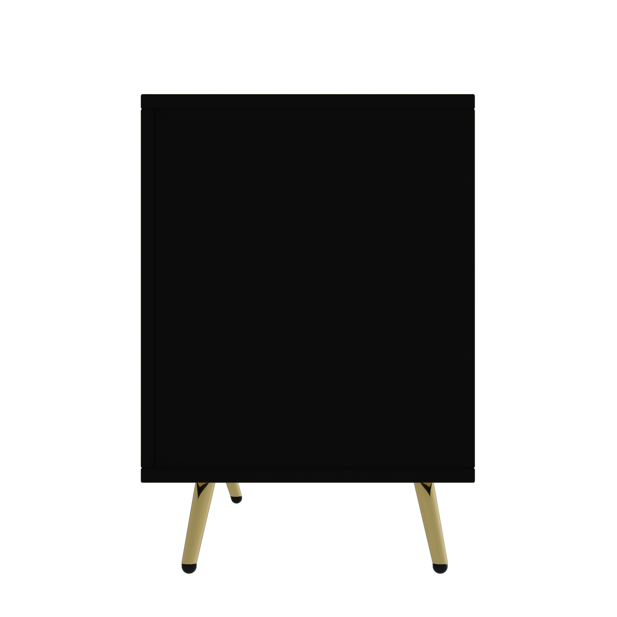 Modernes Sideboard mit Strukturfront und goldenen Akzenten