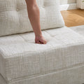 Klappbares Schlafsofa in Beige – Multifunktionales Bodensofa mit Kissen