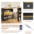Ausziehbarer Bartisch mit LED & Stauraum