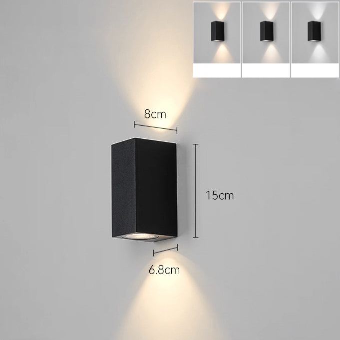 Moderne LED Wandleuchte für Innen- und Außenbereiche