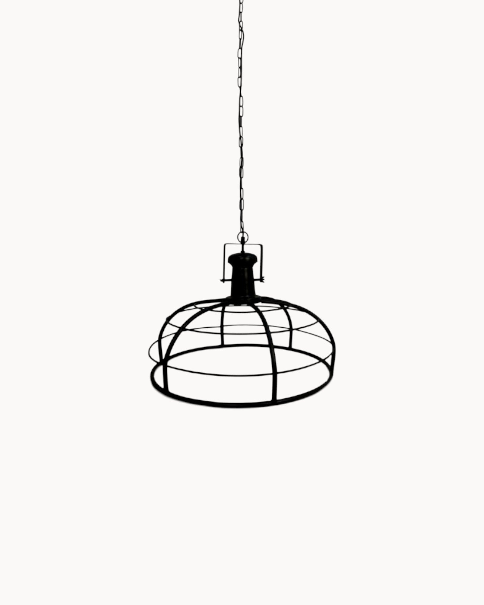 HSM Kollektion – Hängelampe – Schwarzes Metall – Ø60 cm – E27-Fassung