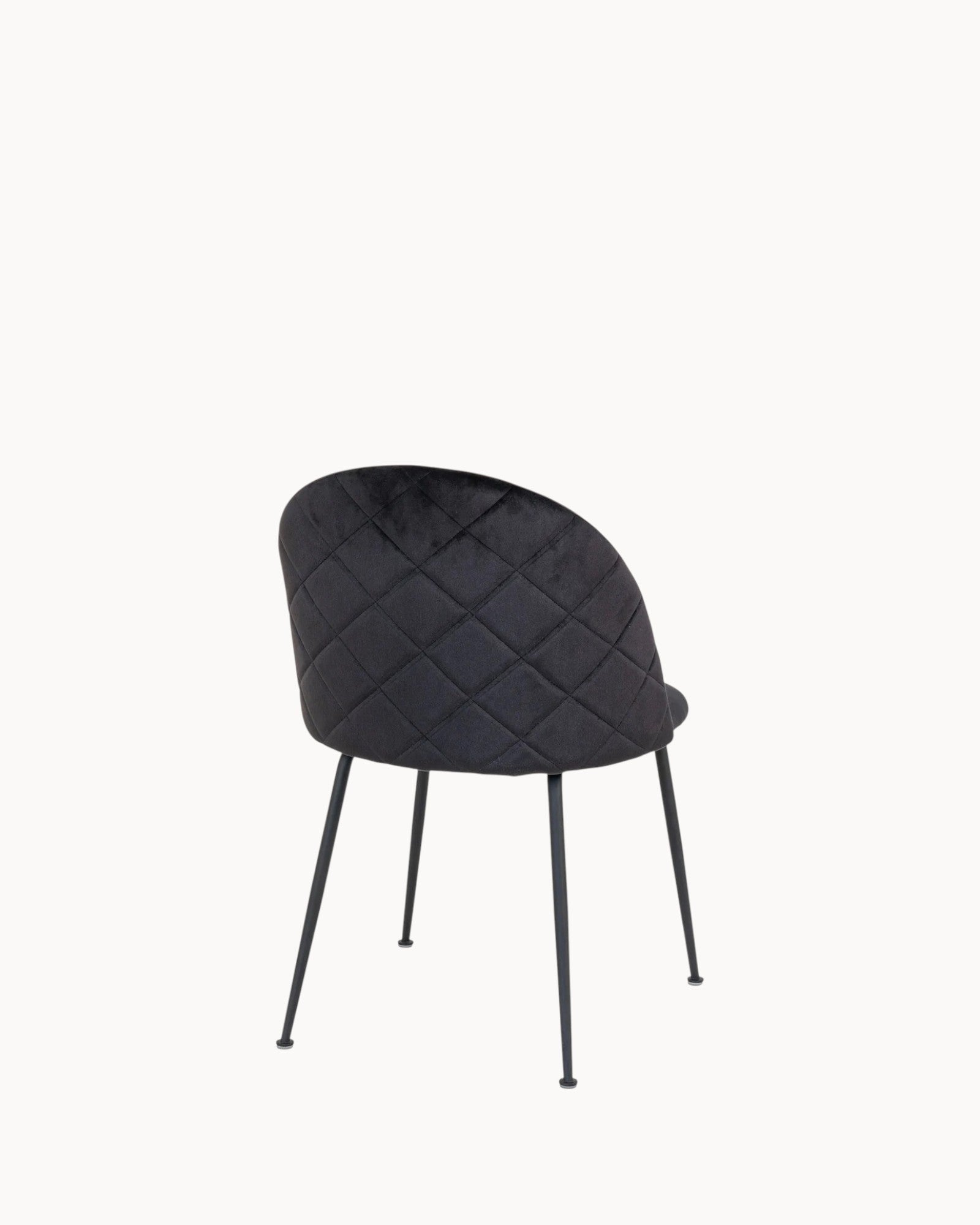 House Nordic – Genfer Esszimmerstuhl, 2er-Set, aus Samt und Metall, schwarz