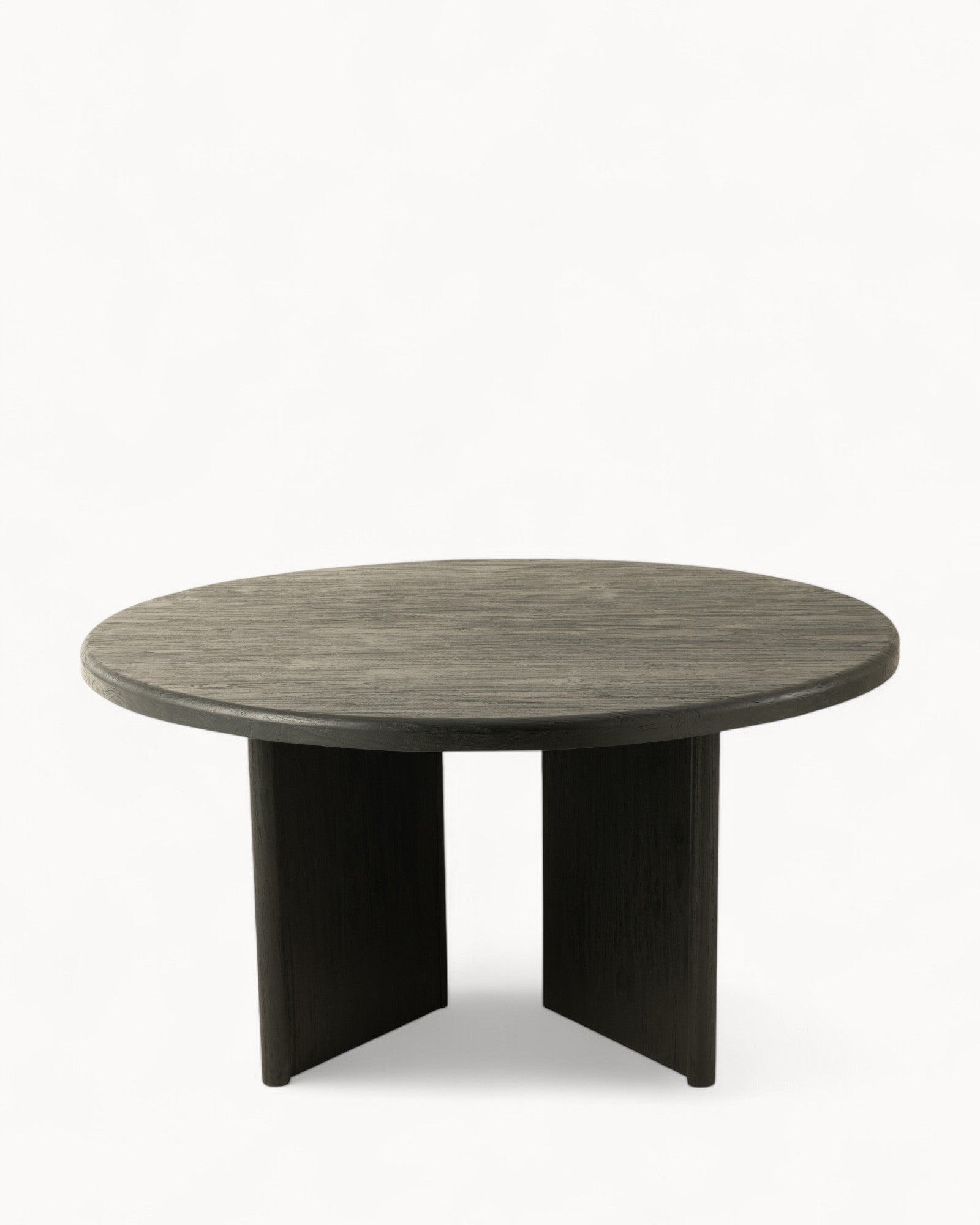 J-Line - Esstisch rund - Teakholz schwarz - 150 cm - modern und robust