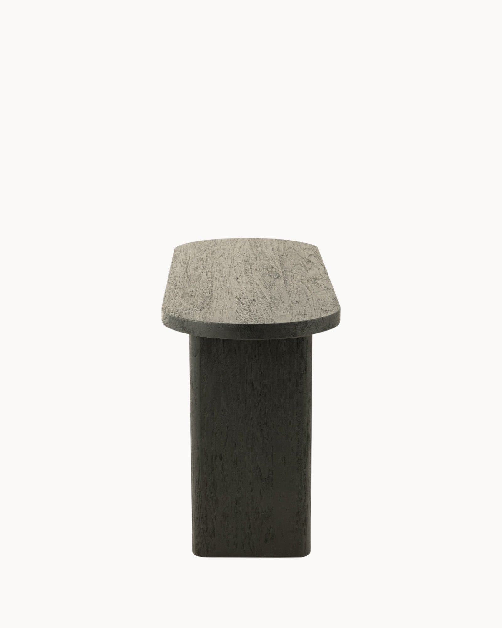 Holztisch – Modern Schwarz – Teakoptik – 150x50 cm – Robuste Qualität