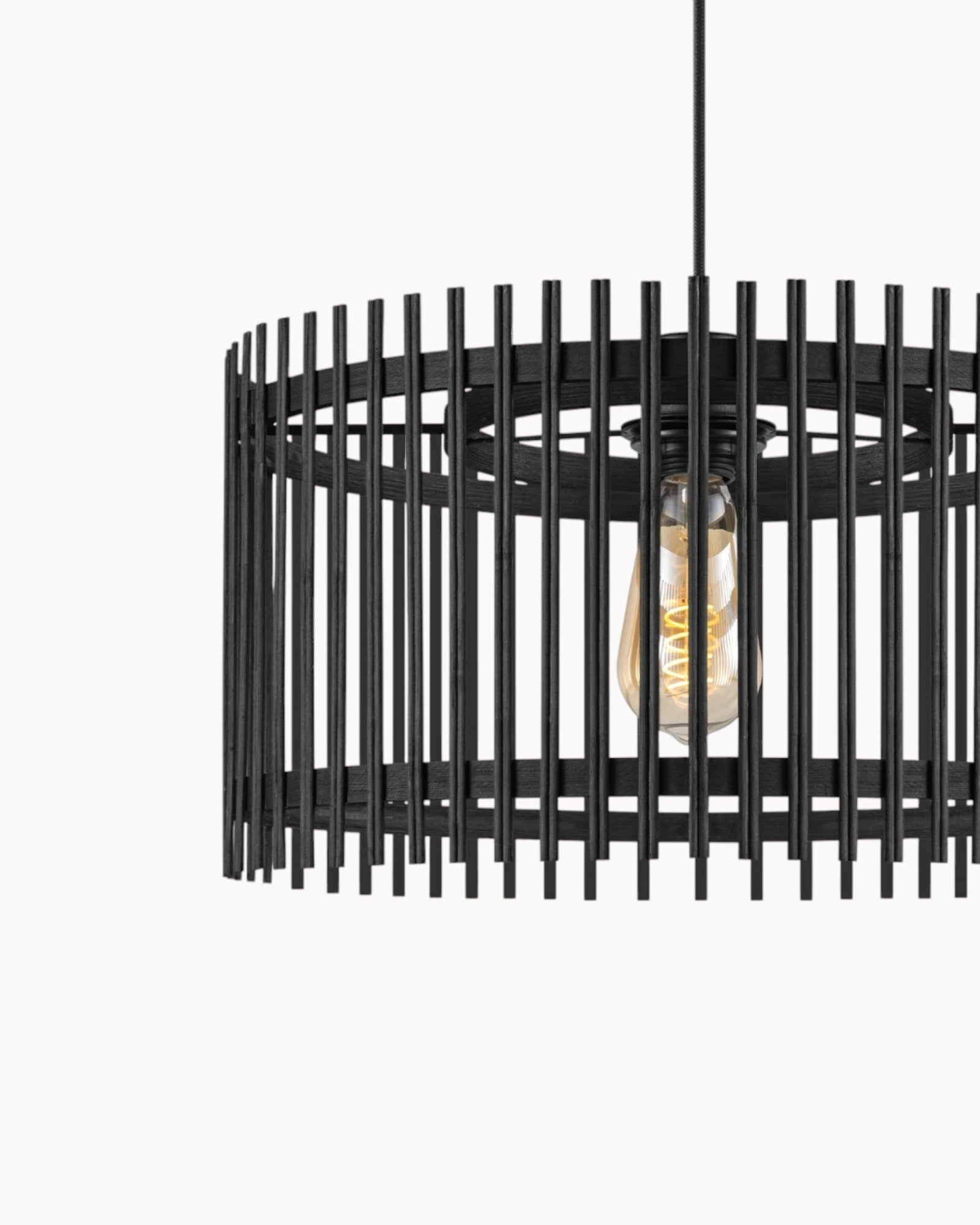 Home Sweet Home - Bamboo Glow Pendelleuchte - Schwarz - Ø40 x 126 cm