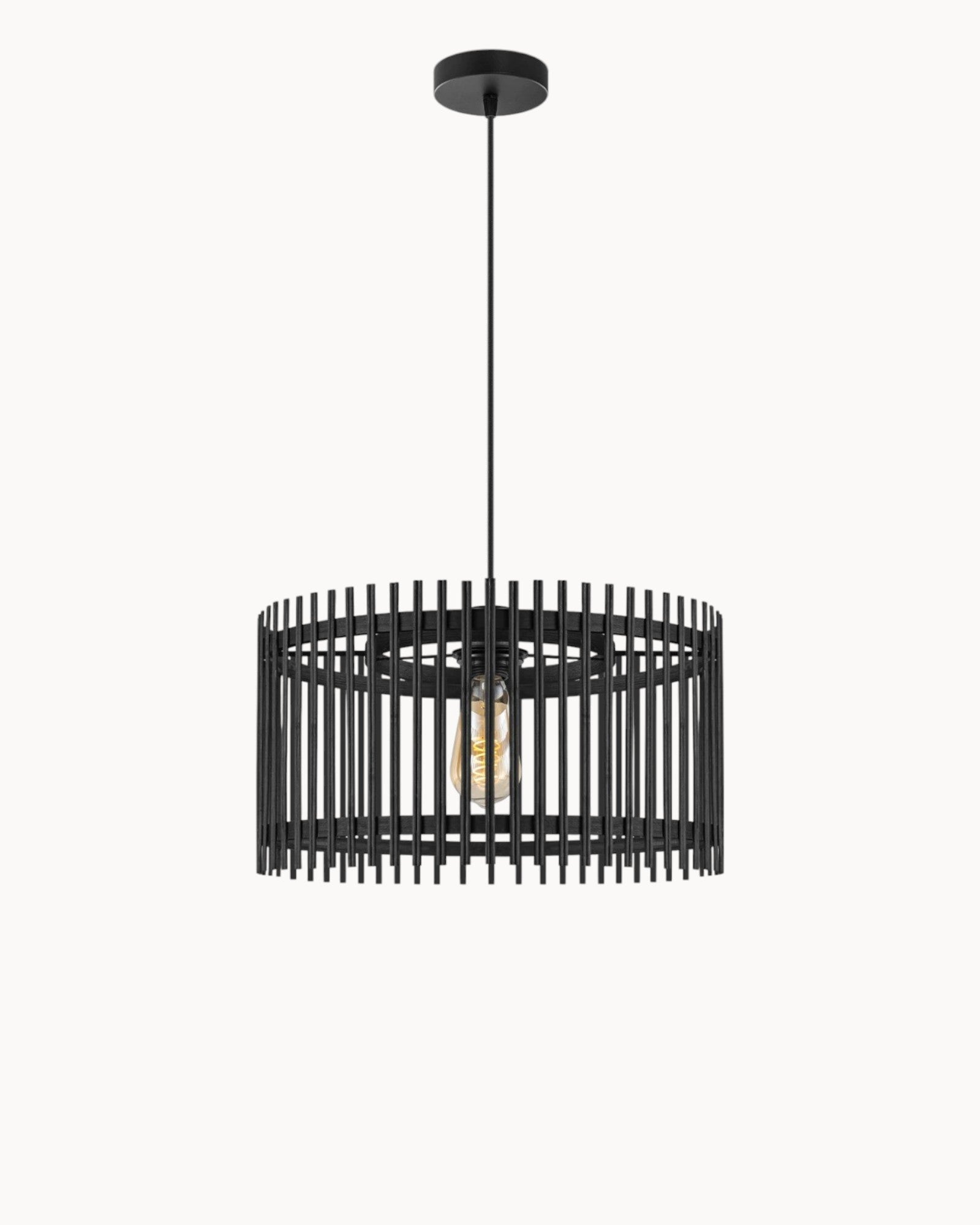 Home Sweet Home - Bamboo Glow Pendelleuchte - Schwarz - Ø40 x 126 cm