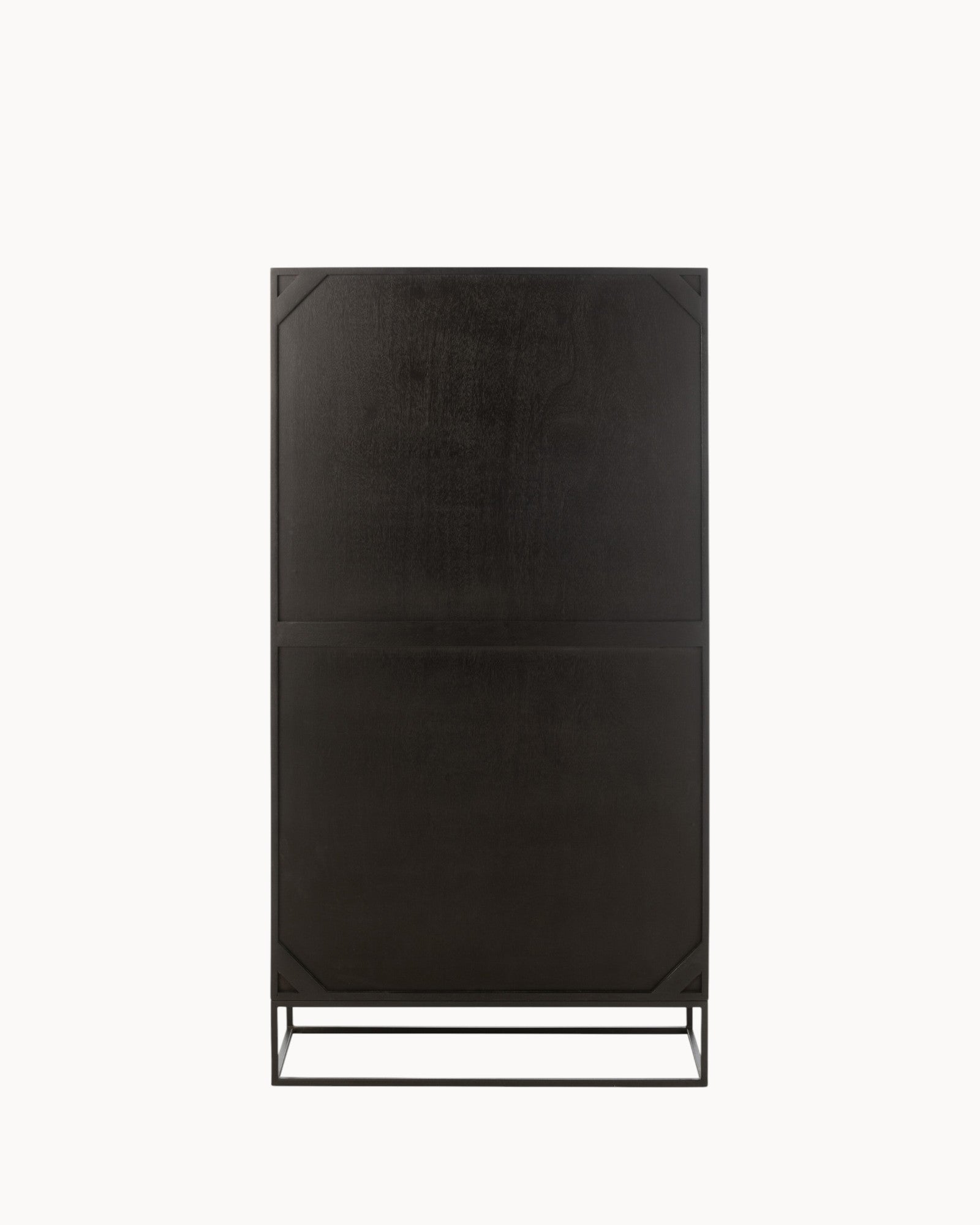 Regal Mode – Mangoholz & MDF Schwarz, 168 cm Hoch