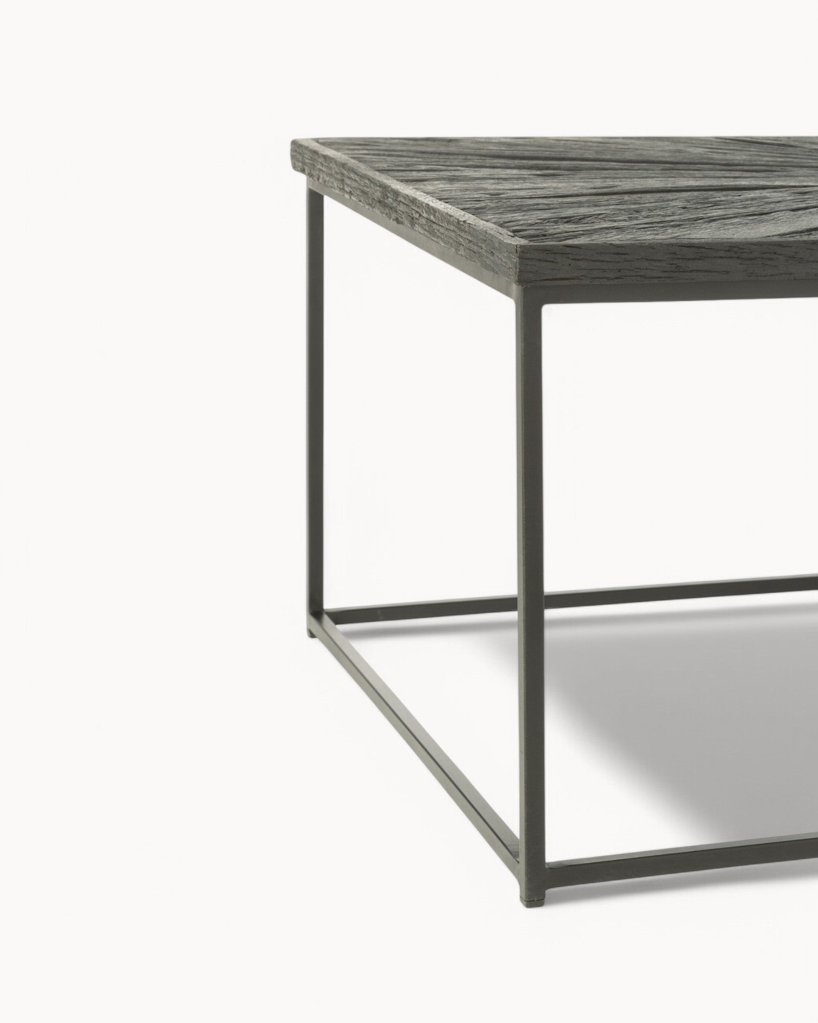 J-Line – Shanil Couchtisch – Holz & Eisen, Schwarz – 120,5 x 70 cm