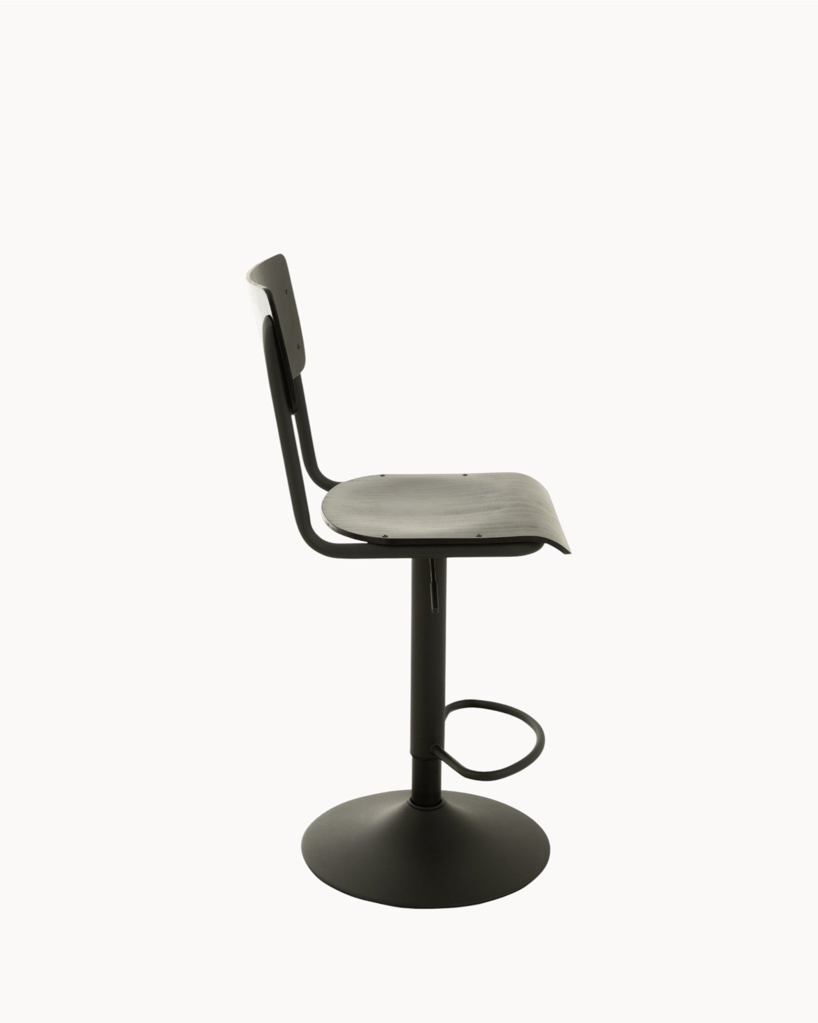 J-Line – Barhocker Holz/Metall Schwarz – Industrial Design, 79 cm Sitzhöhe