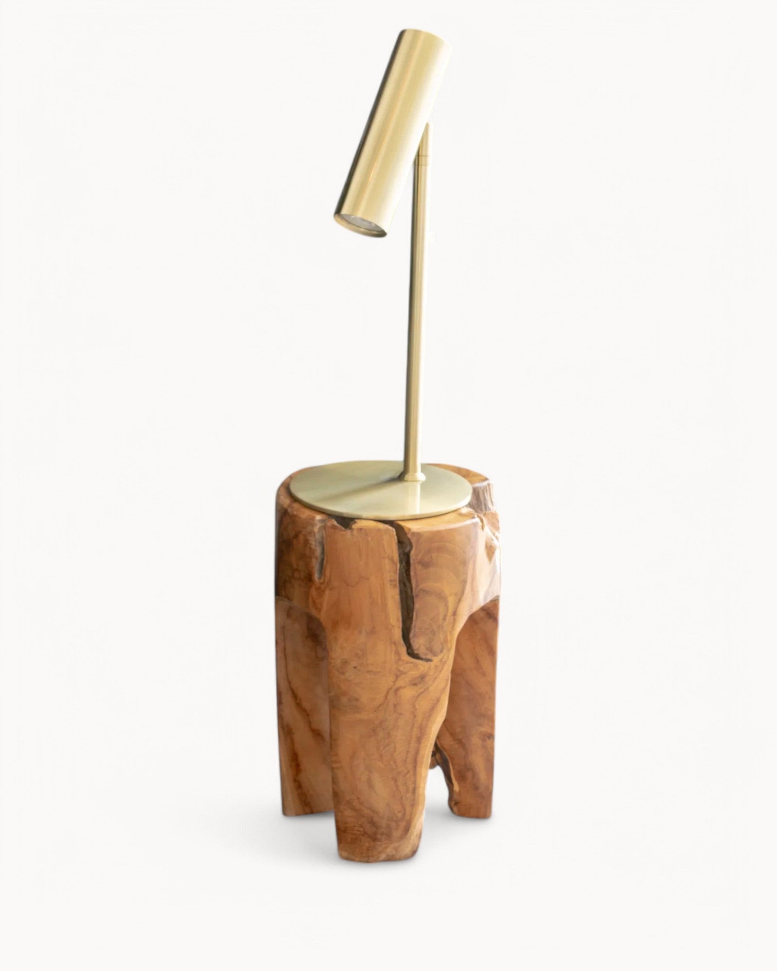 Rose Hocker – Teakholz, Natur, 3 Beine, Ø26x40 cm, Sitzhöhe 40 cm