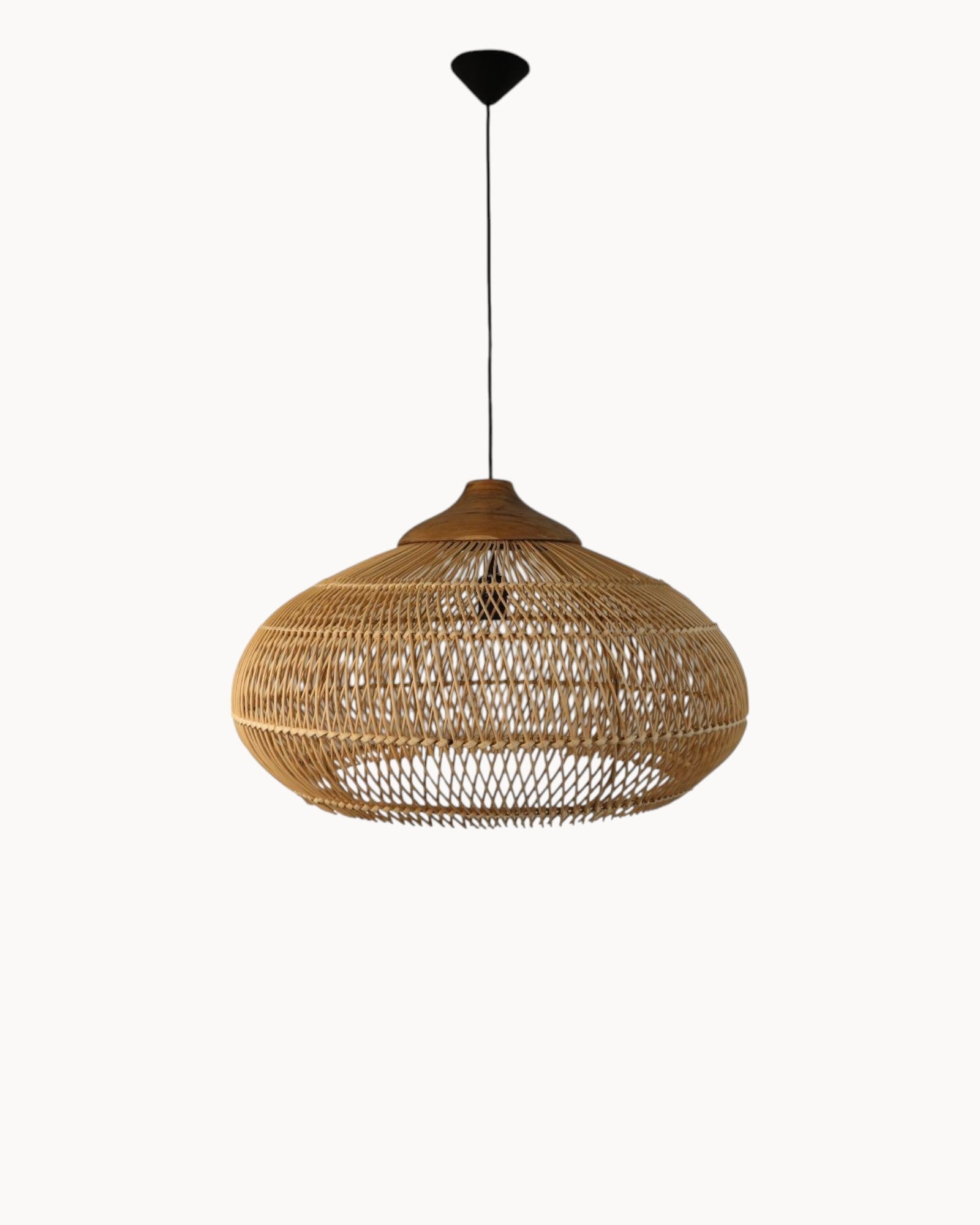 HSM Collection – Natural Glow Pendelleuchte Rattan Teak Ø65 cm Natur