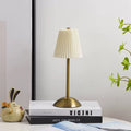 Plissierte Stoff Tischlampe Elegante Nachttischlampe mit warmem Licht