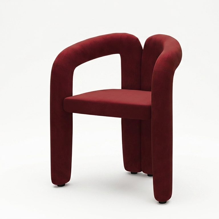 Eleganter Schminkstuhl im cremefarbenen Stil fürs Schlafzimmer