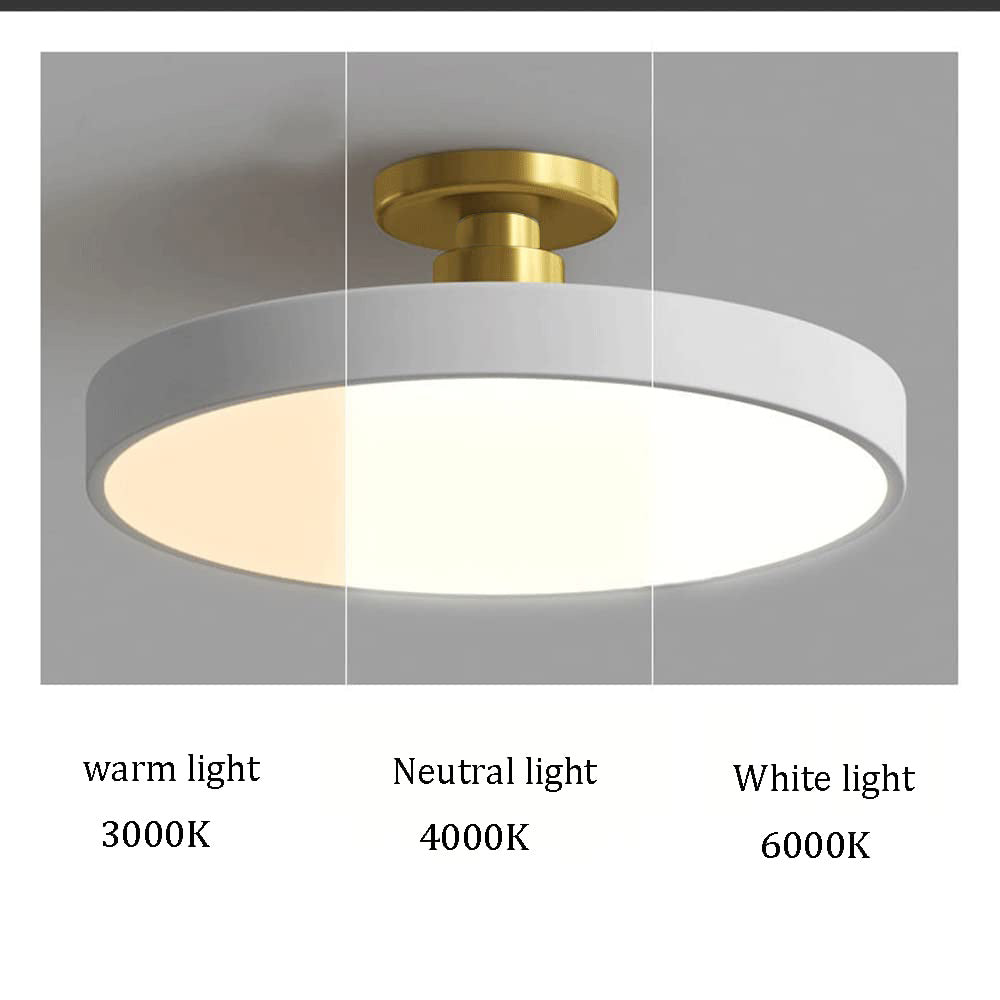 LED-Deckenleuchte | Hochwertiger Kunststoff-Lampenschirm, Blendschutz, einfache Installation, lange Lebensdauer