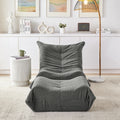 Lazy Sofa Bodenstuhl mit Rückenlehne und Fußhocker