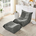 Lazy Sofa Bodenstuhl mit Rückenlehne und Fußhocker