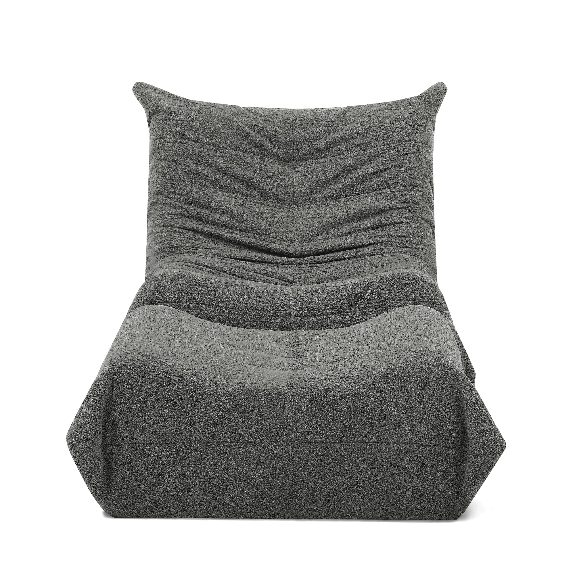 Lazy Sofa Bodenstuhl mit Rückenlehne und Fußhocker