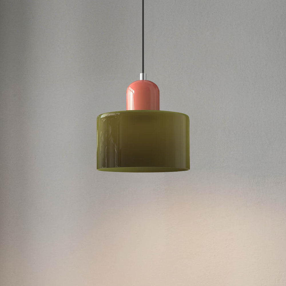 Kleine Glas-Pendelleuchte - LED, Glas/Metall, Max 12W, Druckknopfschalter, E27, CE/UL zertifiziert, moderne Eleganz