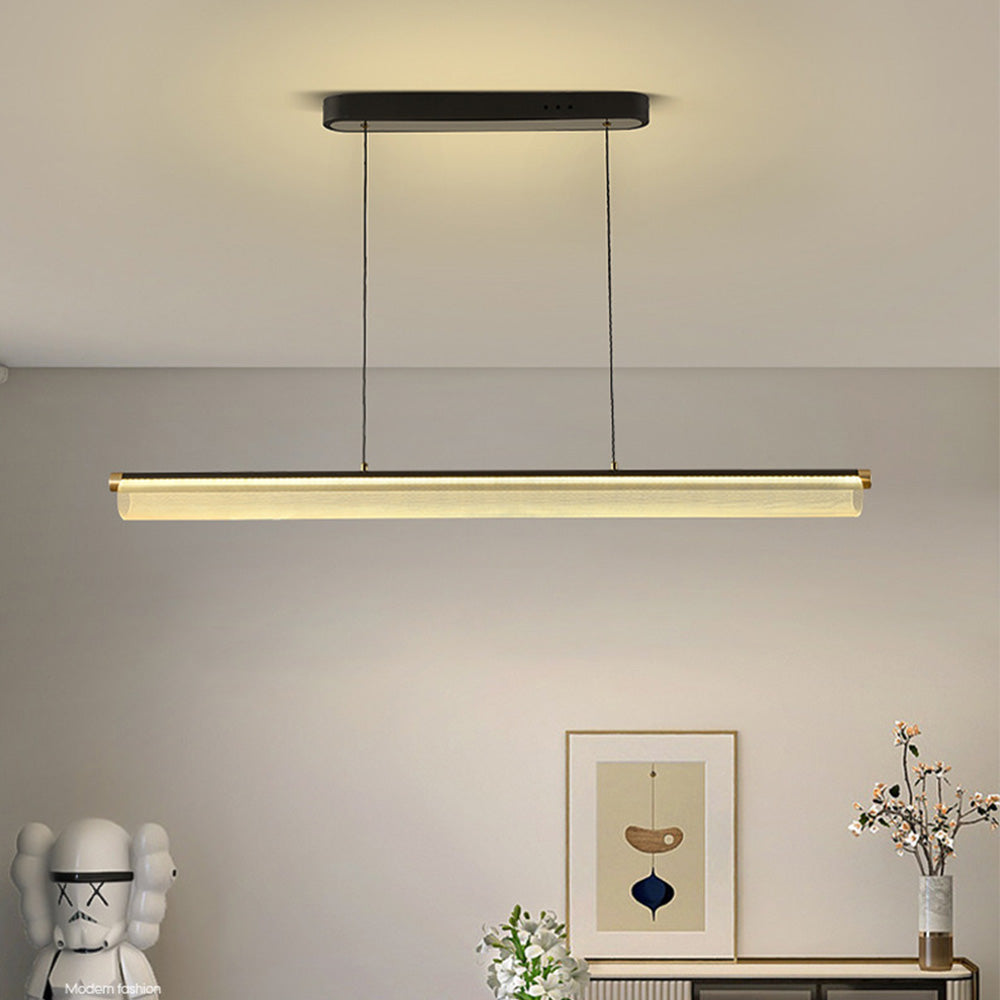 Frosted Clear LED Pendelleuchte - Nordic Modern Style, 72W, Acryl & Aluminium, verstellbar, dimmbar, für Wohnzimmer & Dekoration