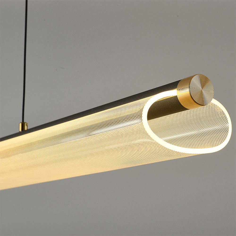 Frosted Clear LED Pendelleuchte - Nordic Modern Style, 72W, Acryl & Aluminium, verstellbar, dimmbar, für Wohnzimmer & Dekoration