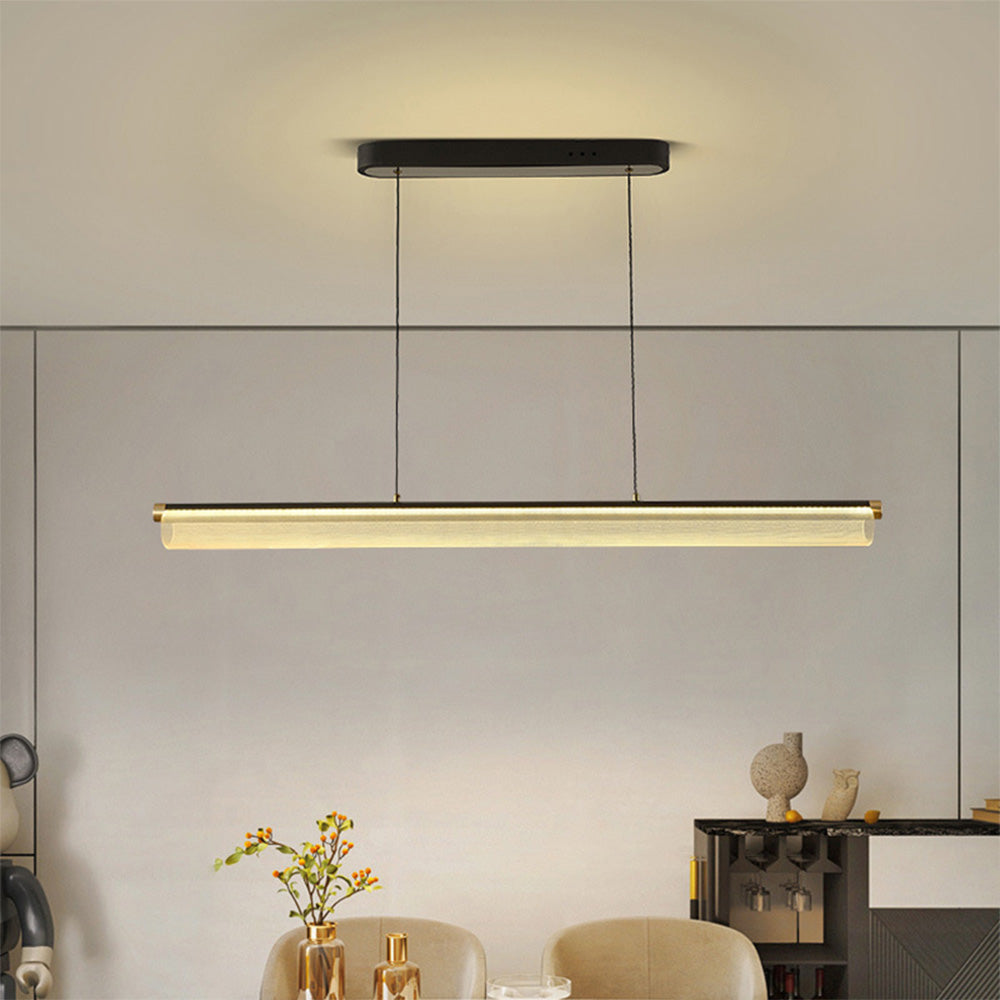 Frosted Clear LED Pendelleuchte - Nordic Modern Style, 72W, Acryl & Aluminium, verstellbar, dimmbar, für Wohnzimmer & Dekoration