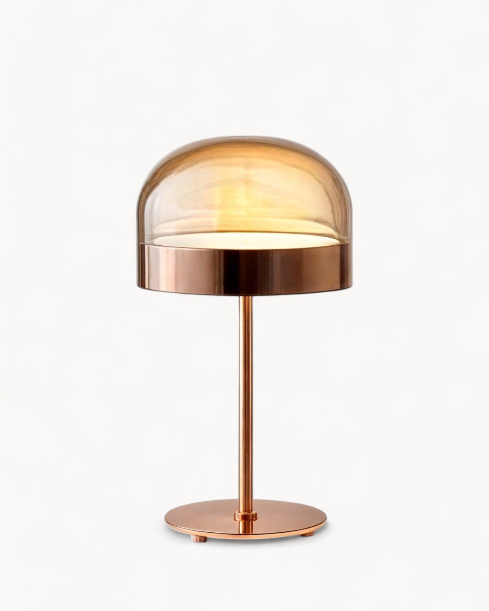 Tiffany Tischlampe – Amethyst Kristall Rosegold – Moderne Dekoration