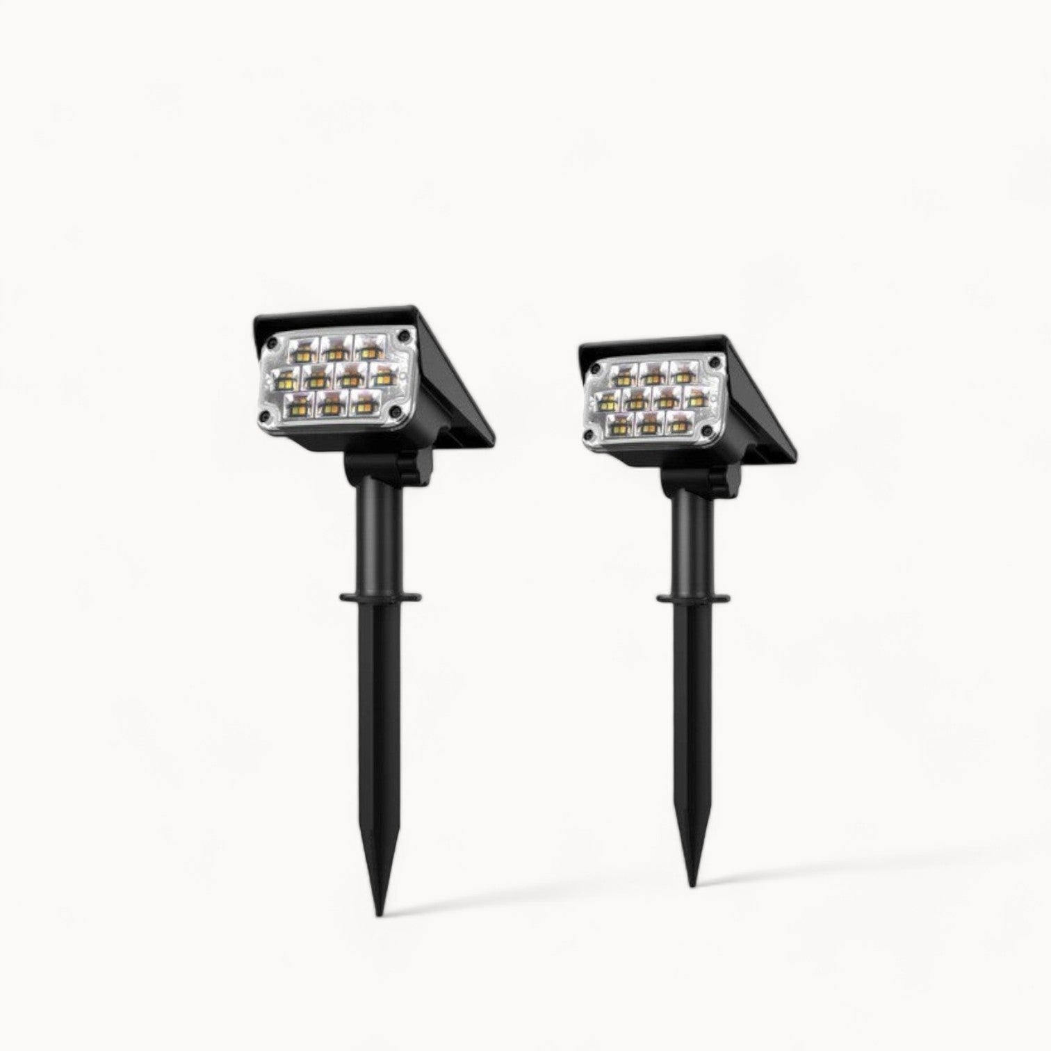 Kabellose LED-Solar-Gartenstrahler Deluxe