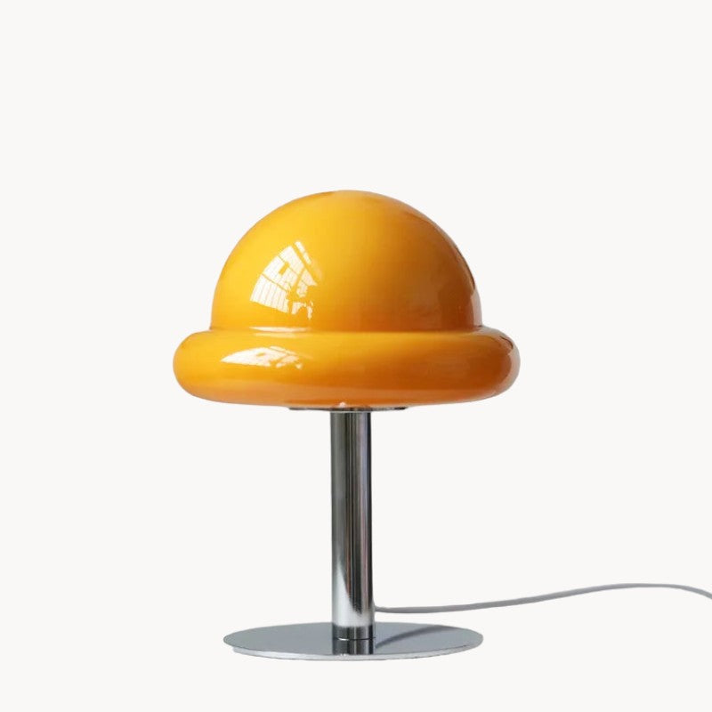 Mid Century Modern Mushroom Tischlampe | LED, Multi-Color, Glas-Stein, Ein/Aus-Schalter, UL zertifiziert