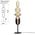 Dekorative Stehlampe mit Glas Kugeldesign im modernen Stil
