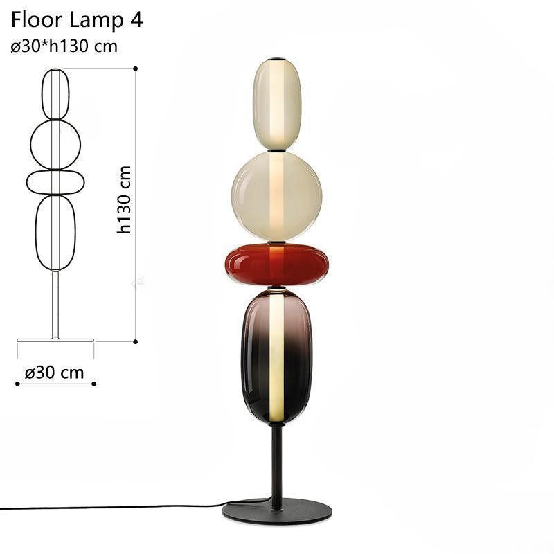 Dekorative Stehlampe mit Glas Kugeldesign im modernen Stil