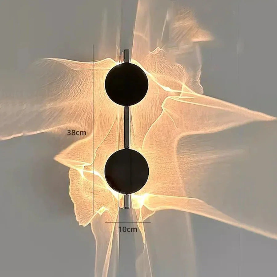 Moderne LED Wandlampe mit Ripple-Lichteffekt & Drehfunktion