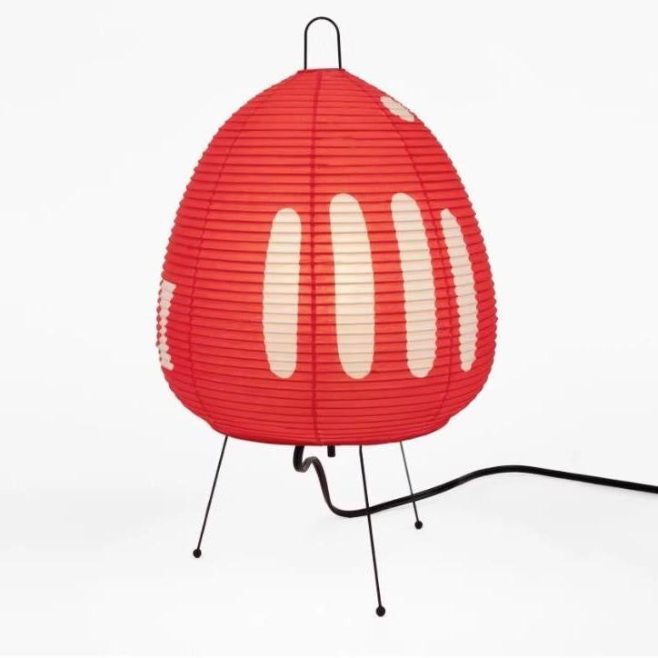 Wabi-Sabi Tischlampe aus Reispapier – Japanisch inspirierte Designlampe mit sanftem Licht