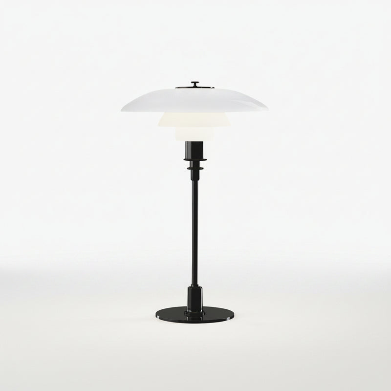 Moderne Glas Tischlampe mit 3-Schicht Lampenschirm