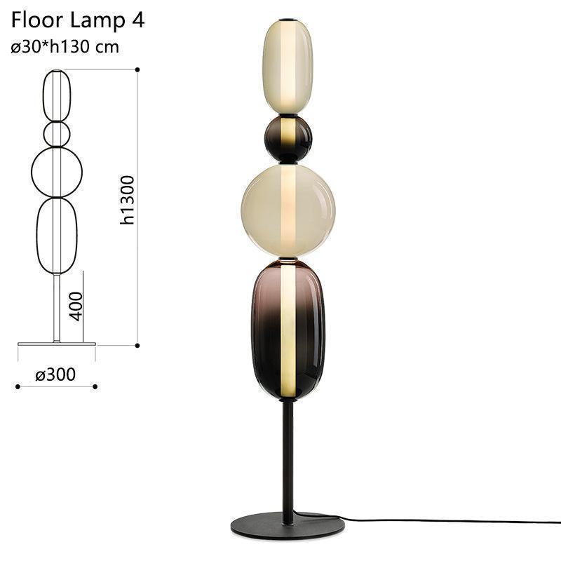 Dekorative Stehlampe mit Glas Kugeldesign im modernen Stil